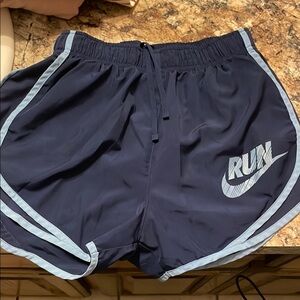 Nike Blue Athletic Shorts with Elastic Waistband